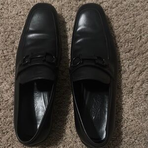 Men's Black Leather Loafers